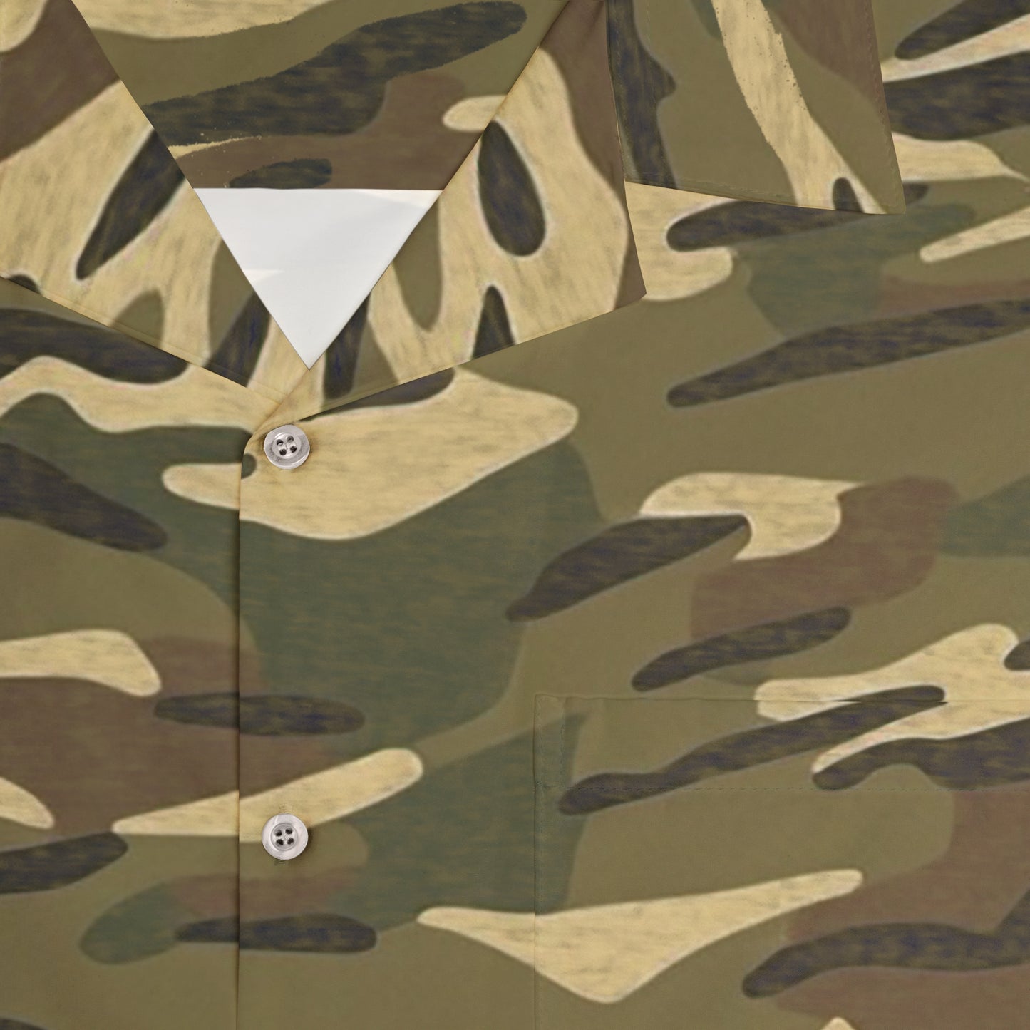 Stripe Camo Green Men's Hawaiian Shirt