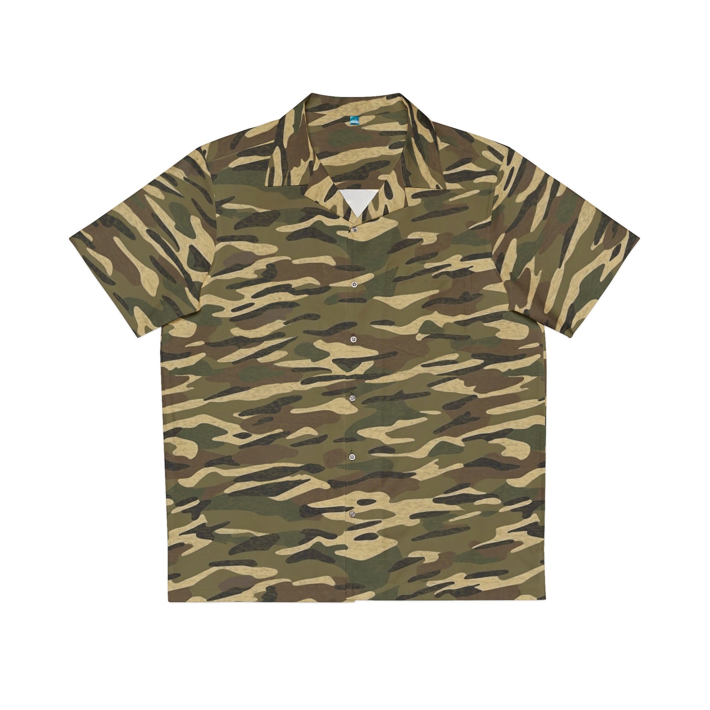 Stripe Camo Green Men's Hawaiian Shirt