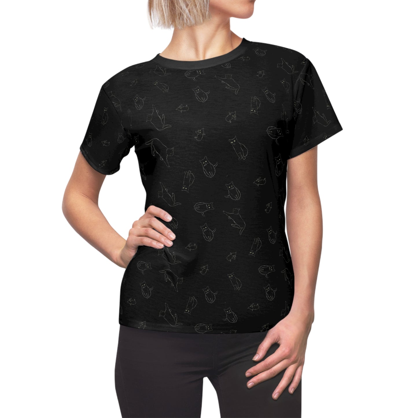 Black Cat Women's Cut & Sew Tee