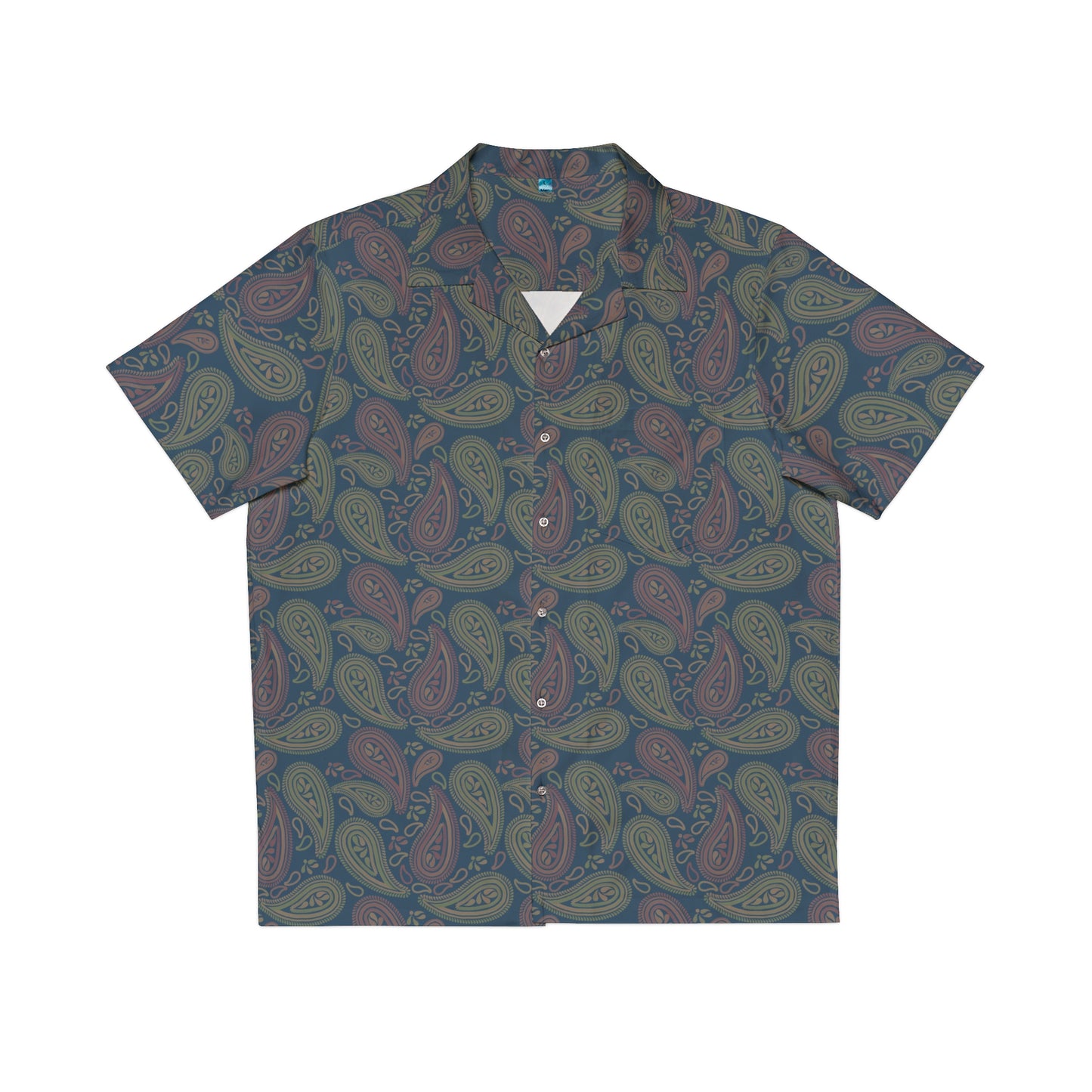 Paisley Navy Blue Men's Hawaiian Shirt