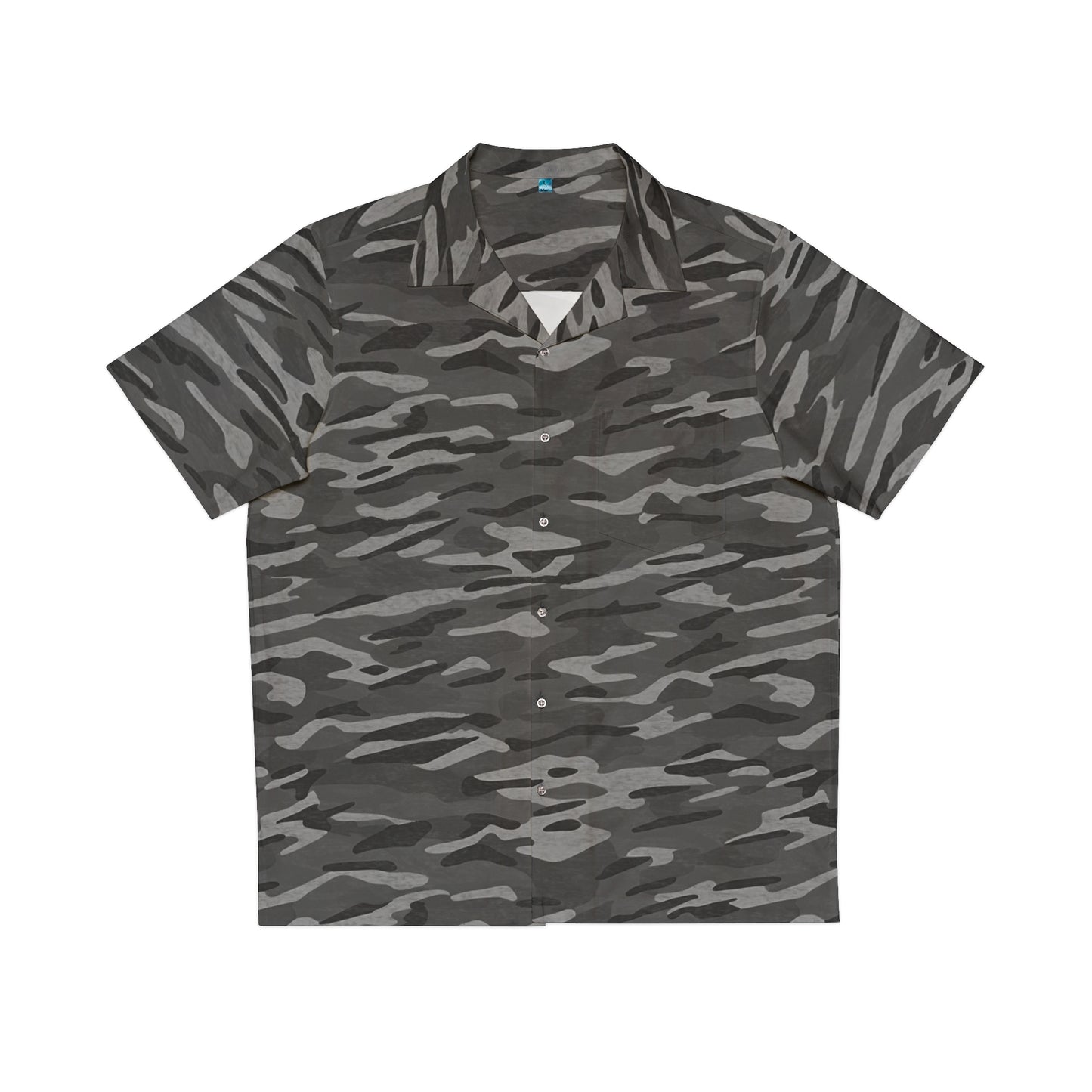 Stripe Camo Dark Grey Men's Hawaiian Shirt