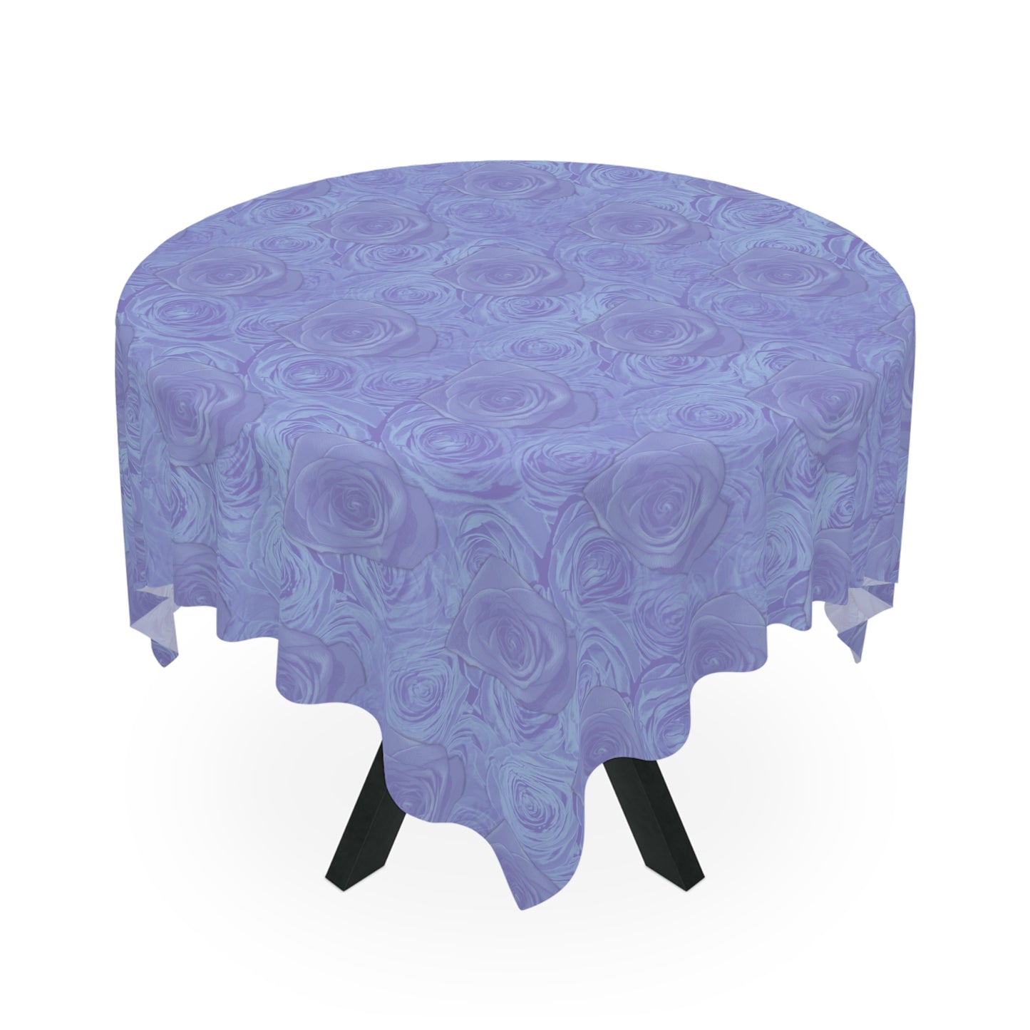 Blue Rose Tablecloth Valentines Day Anniversary Gifts for Her Floral Pattern Lovers Table Cloth