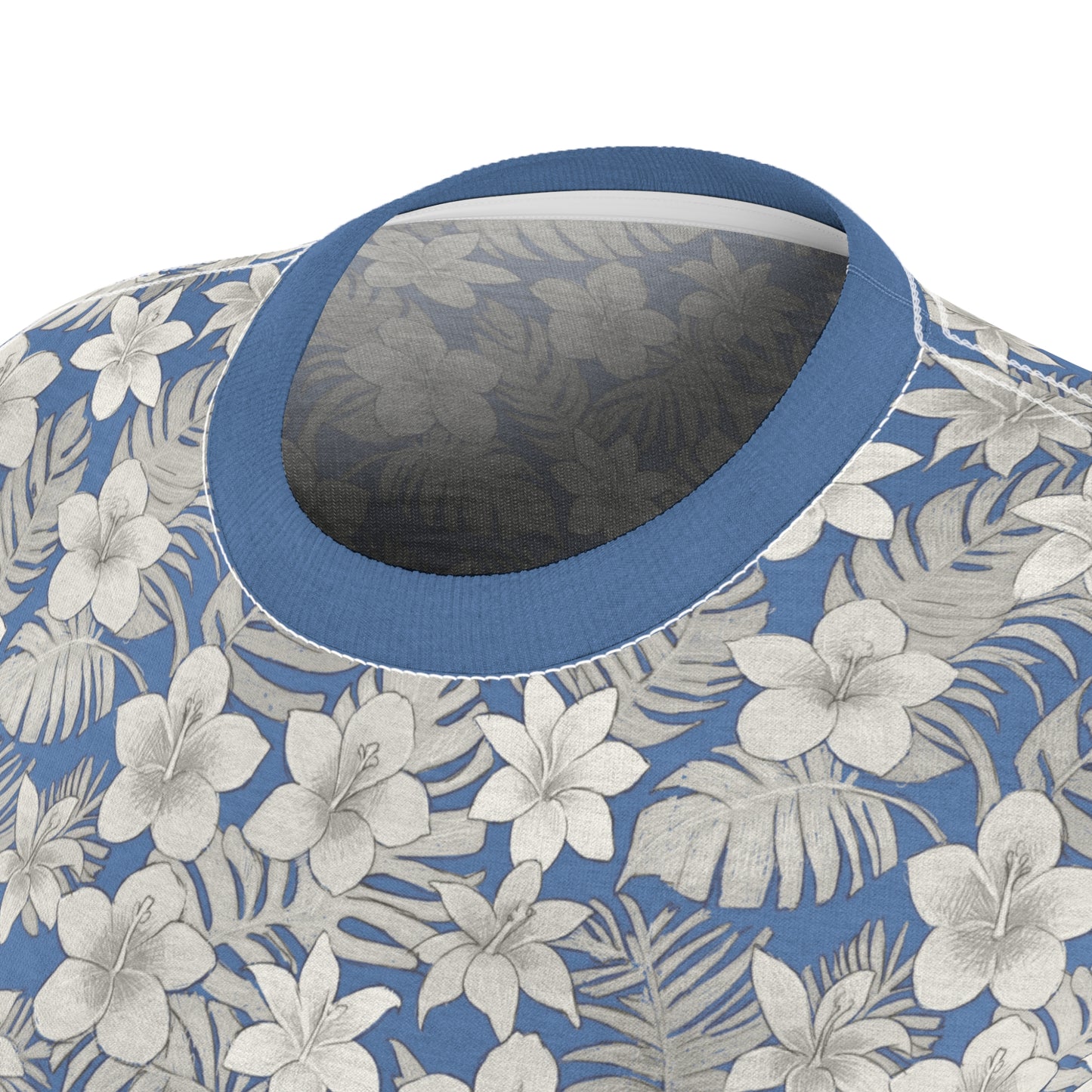Tropical Baby Blue Women's Cut & Sew Tee