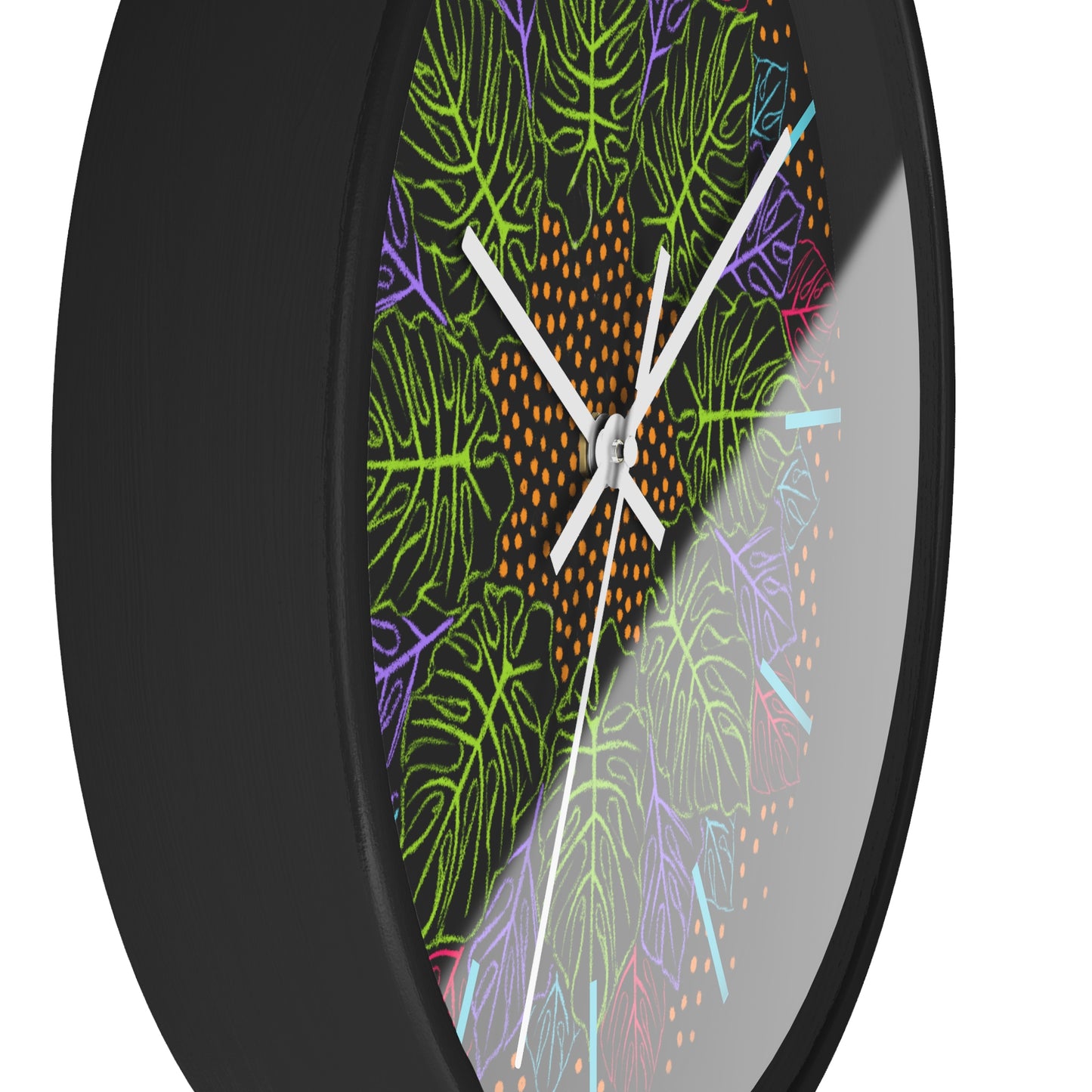 Monstera Monokai Wall Clock