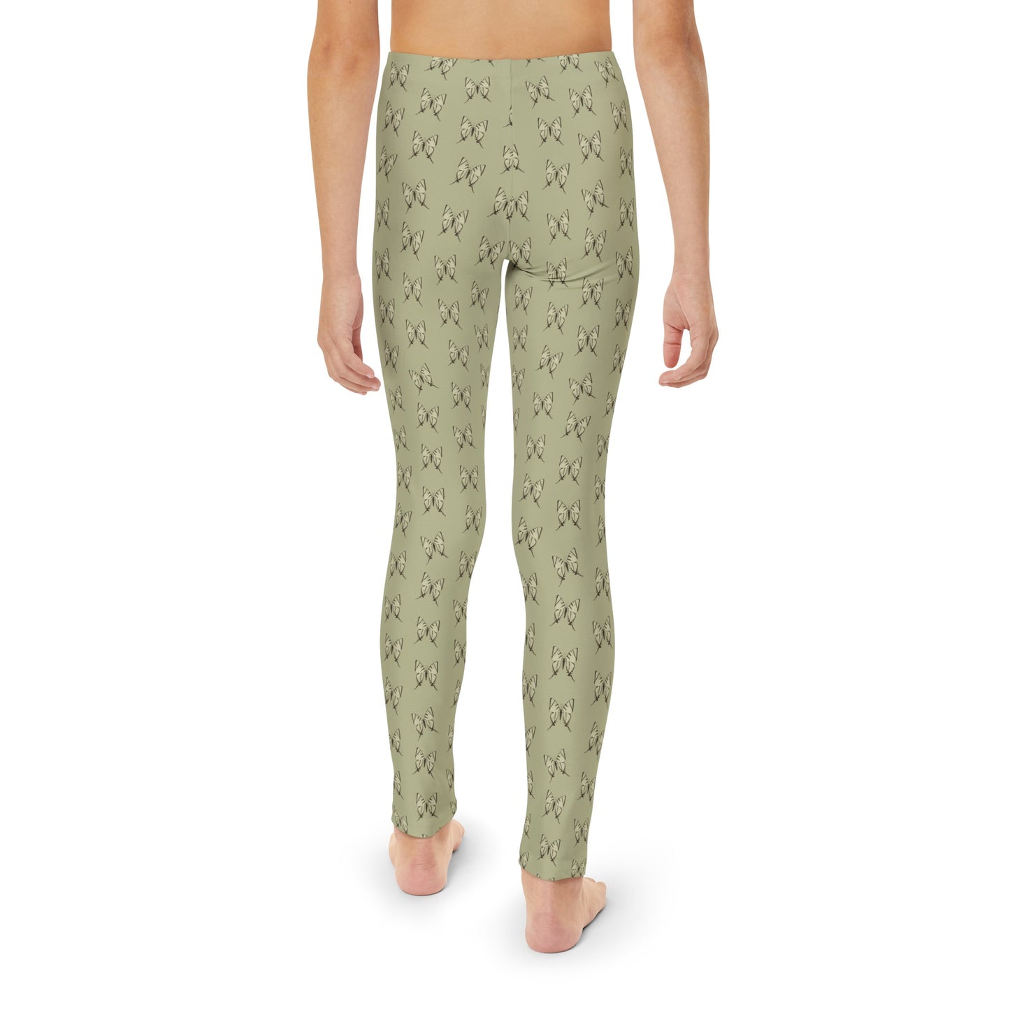 Butterfly Khaki Youth Full-Length Leggings