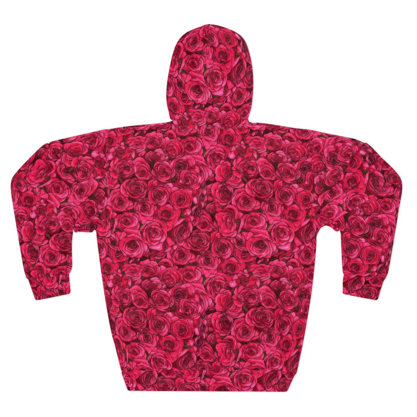 Rose Pattern Unisex Pullover Hoodie (AOP)