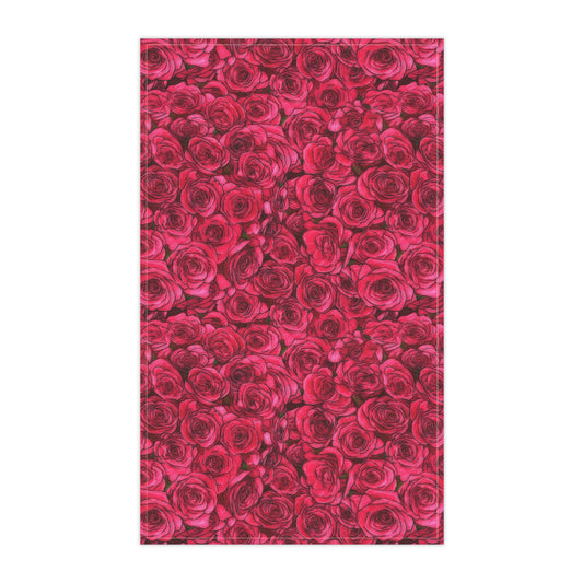 Rose Pattern Kitchen Towel