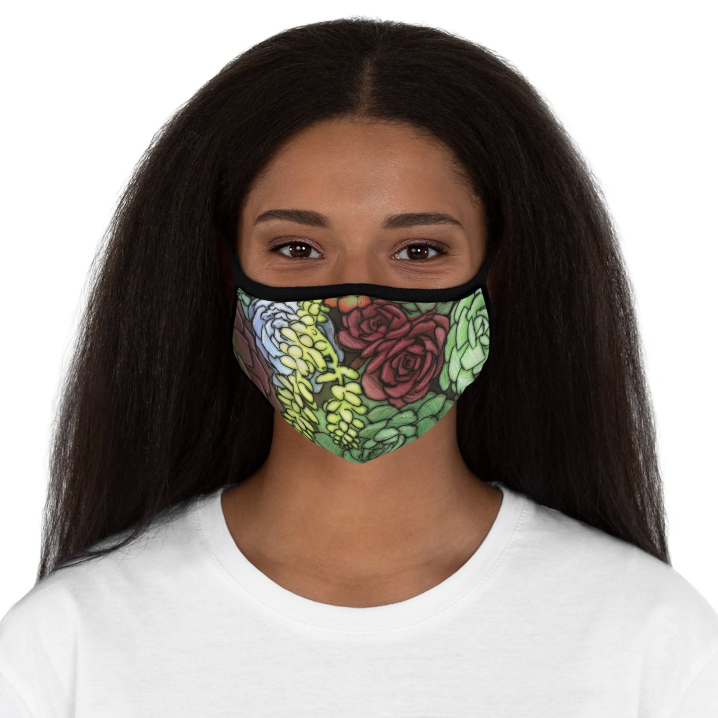 Succulent Mask Gardening House Plant Fitted Polyester Face Mask