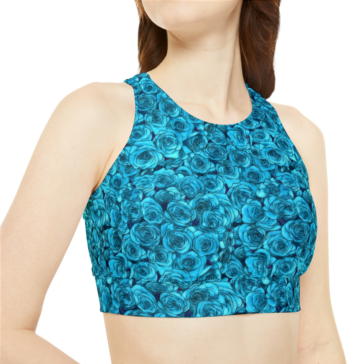 Turquoise Rose Sporty Bikini Set
