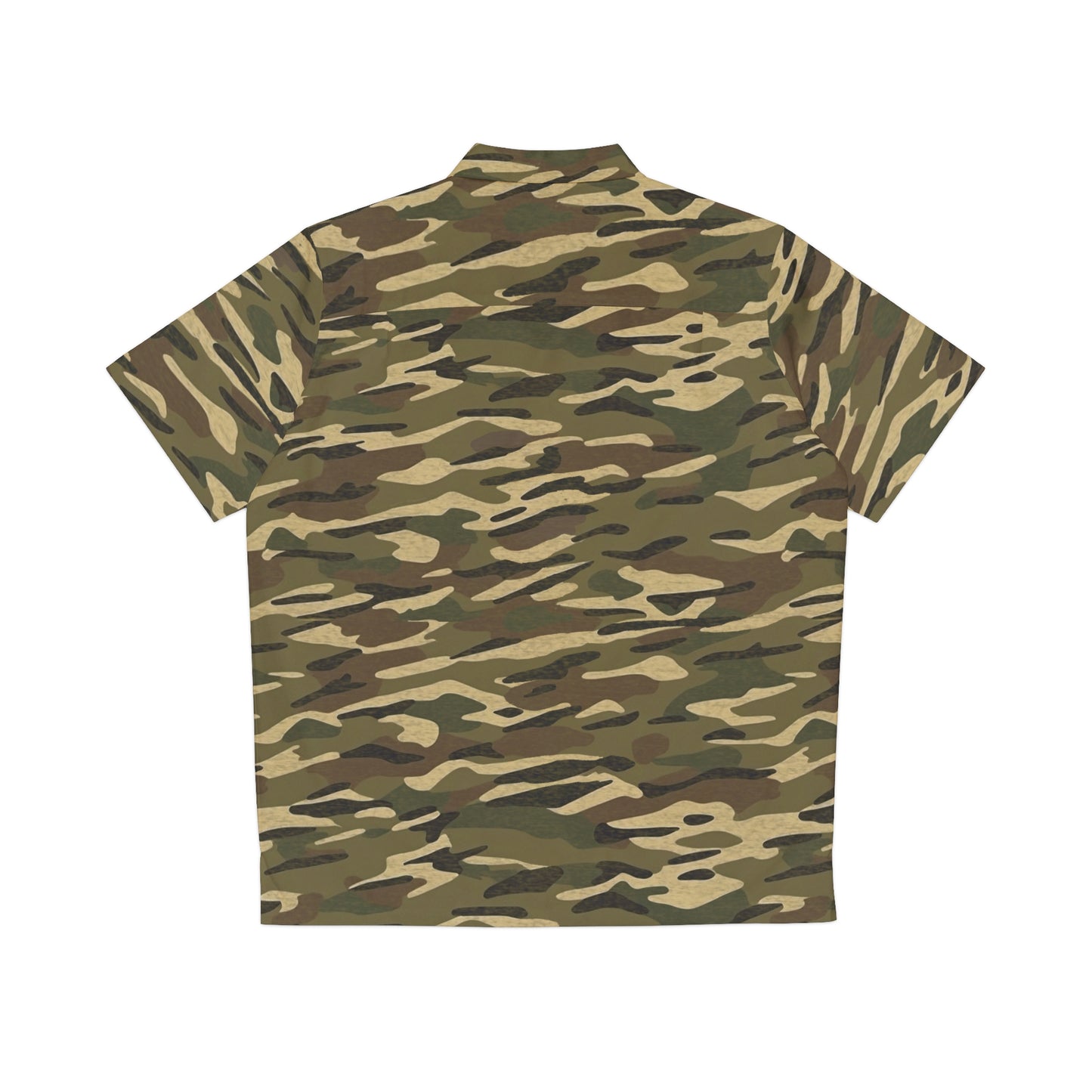 Stripe Camo Green Men's Hawaiian Shirt