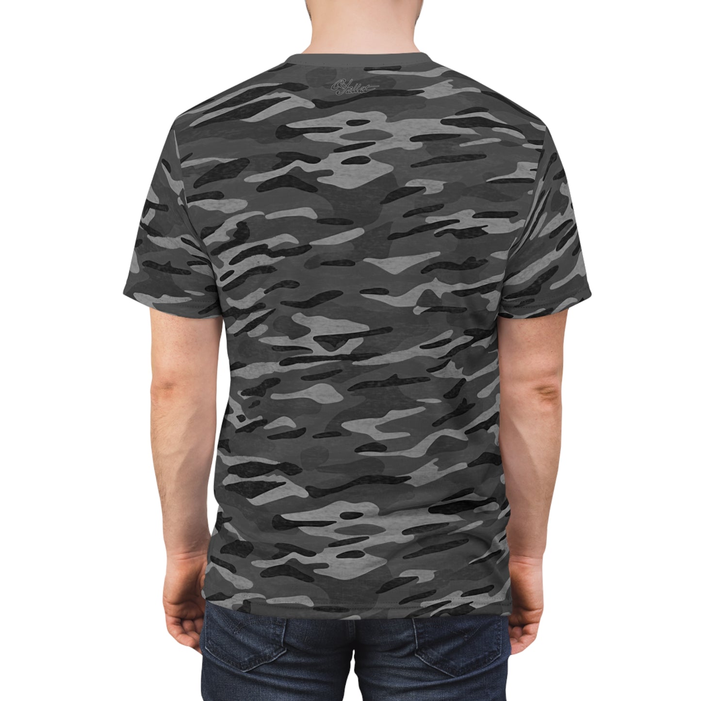 Stripe Camo Dark Grey Unisex Cut & Sew Tee