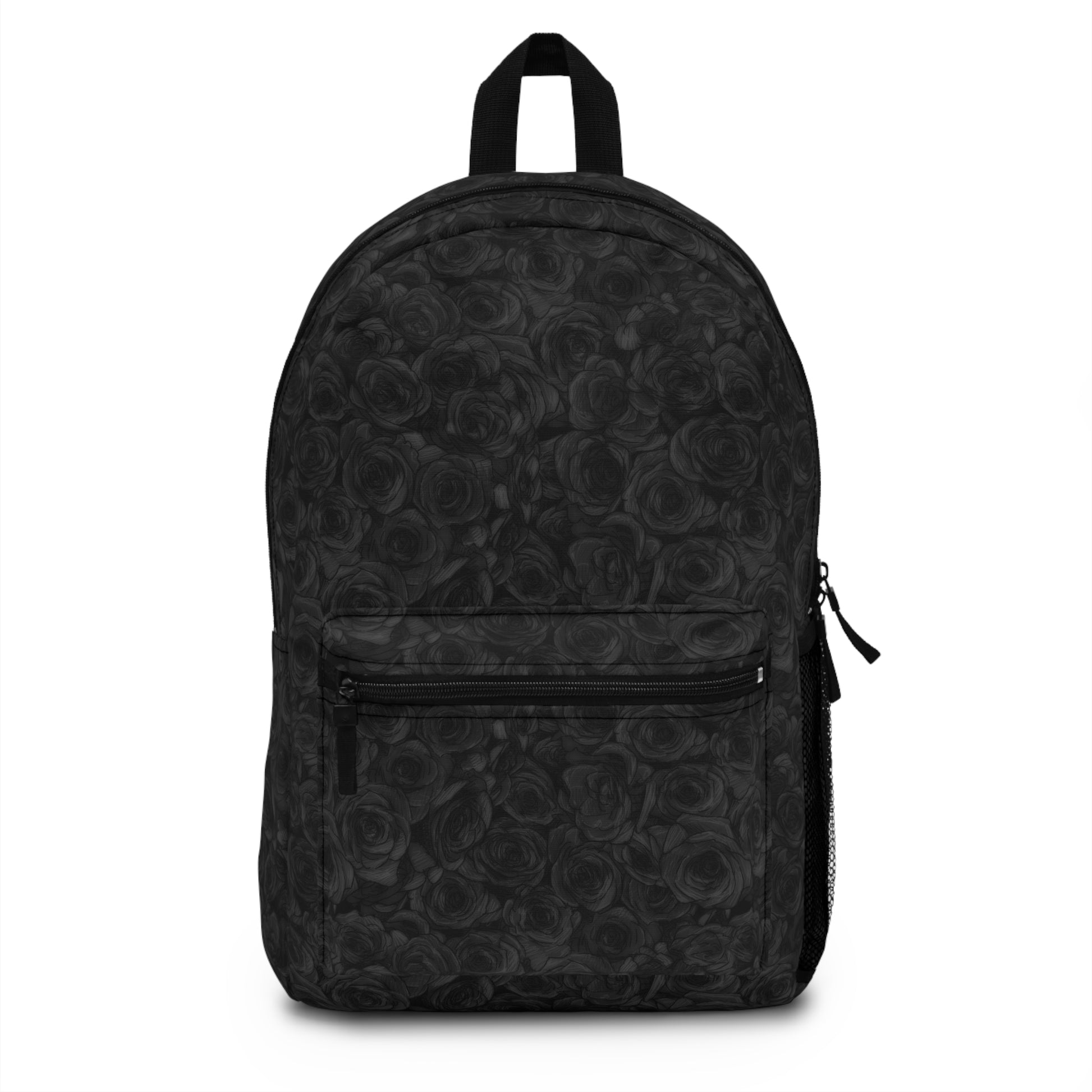 black leather backpack with roses Black Rose Backpack – Los Angeles Mercantile