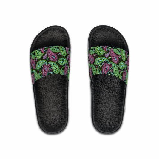 Paisley Monokai Men's PU Slide Sandals