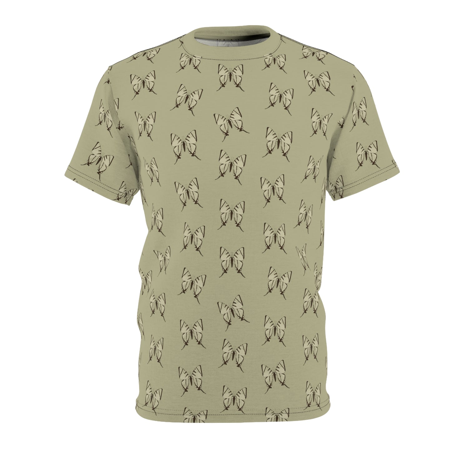 Butterfly Khaki Unisex Cut & Sew Tee