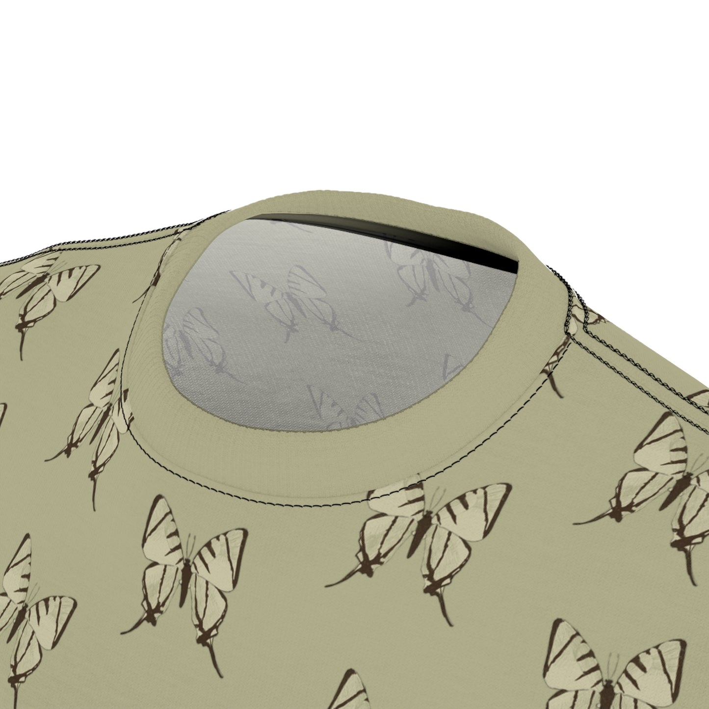 Butterfly Khaki Unisex Cut & Sew Tee