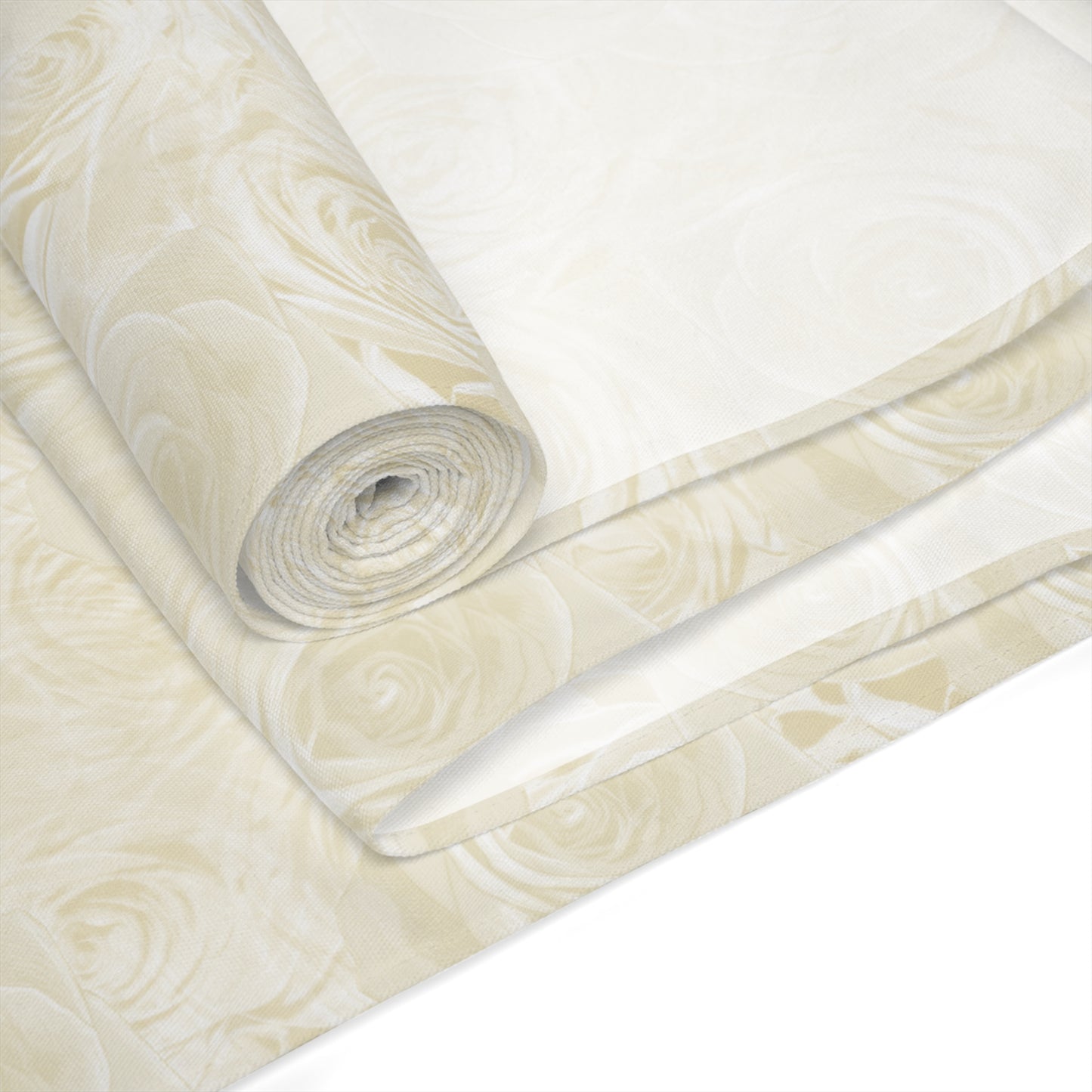 White Rose Table Runner Easter Spring Gift Idea Off White Center Table Cloth