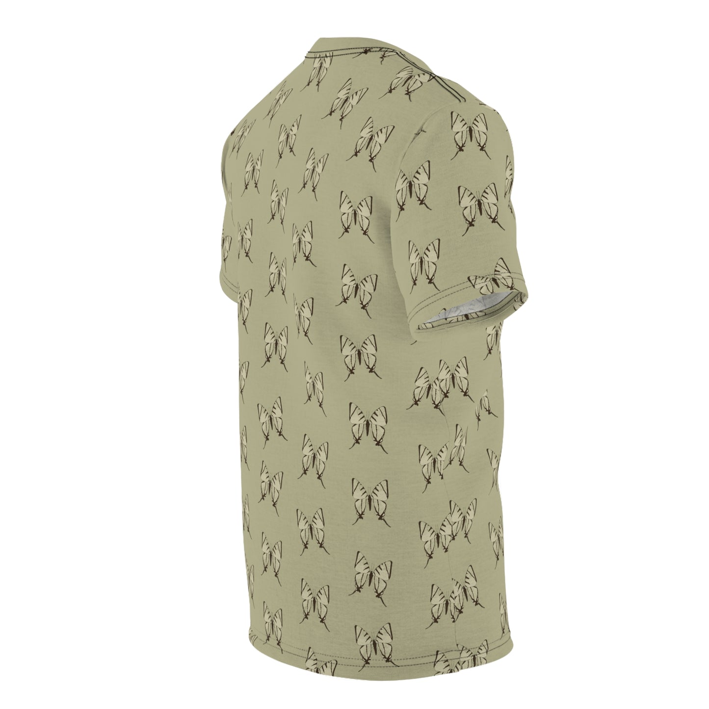 Butterfly Khaki Unisex Cut & Sew Tee