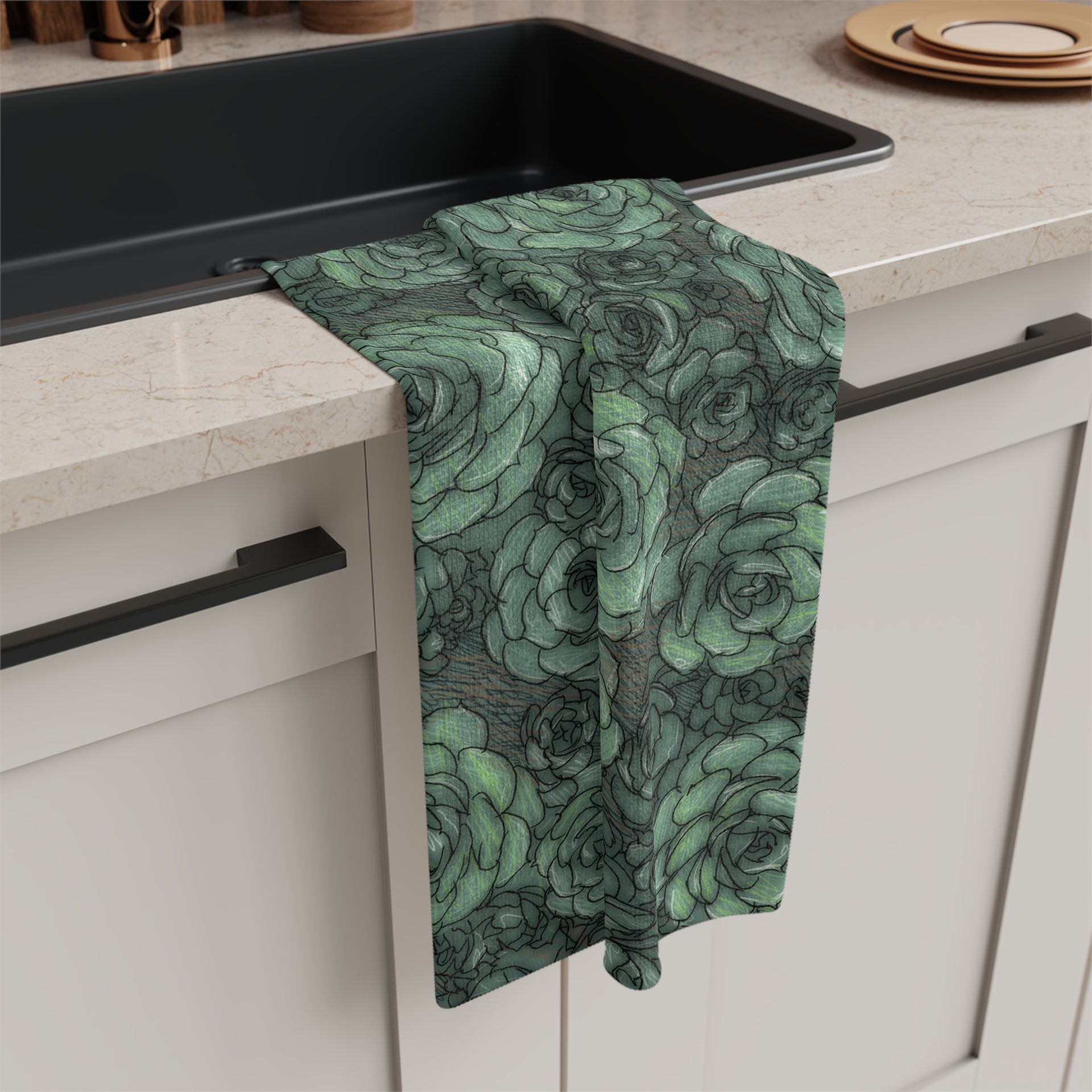 succulent tea towel Succulent Pattern Microfiber Tea Towel – Los Angeles Mercantile