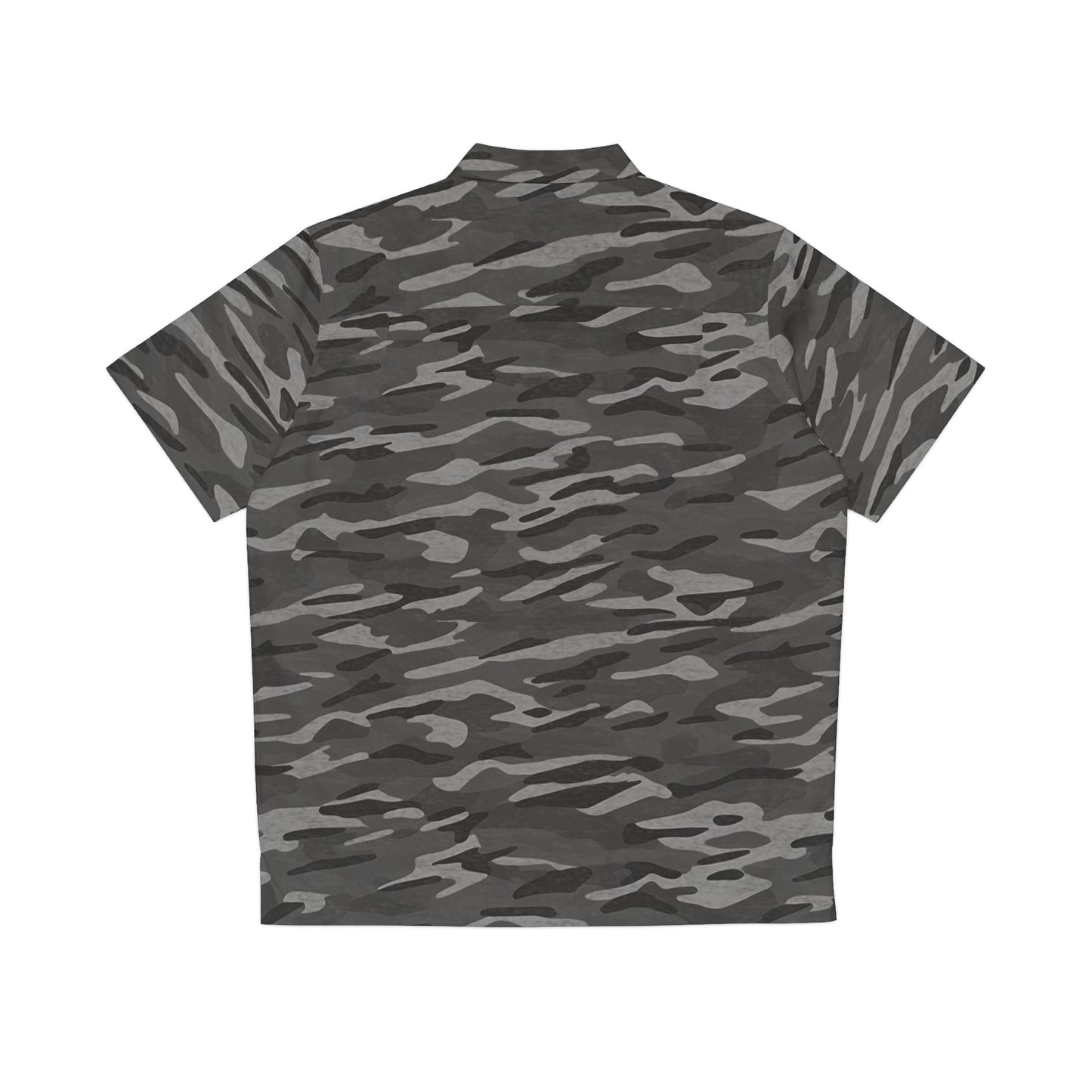 Stripe Camo Dark Grey Men's Hawaiian Shirt