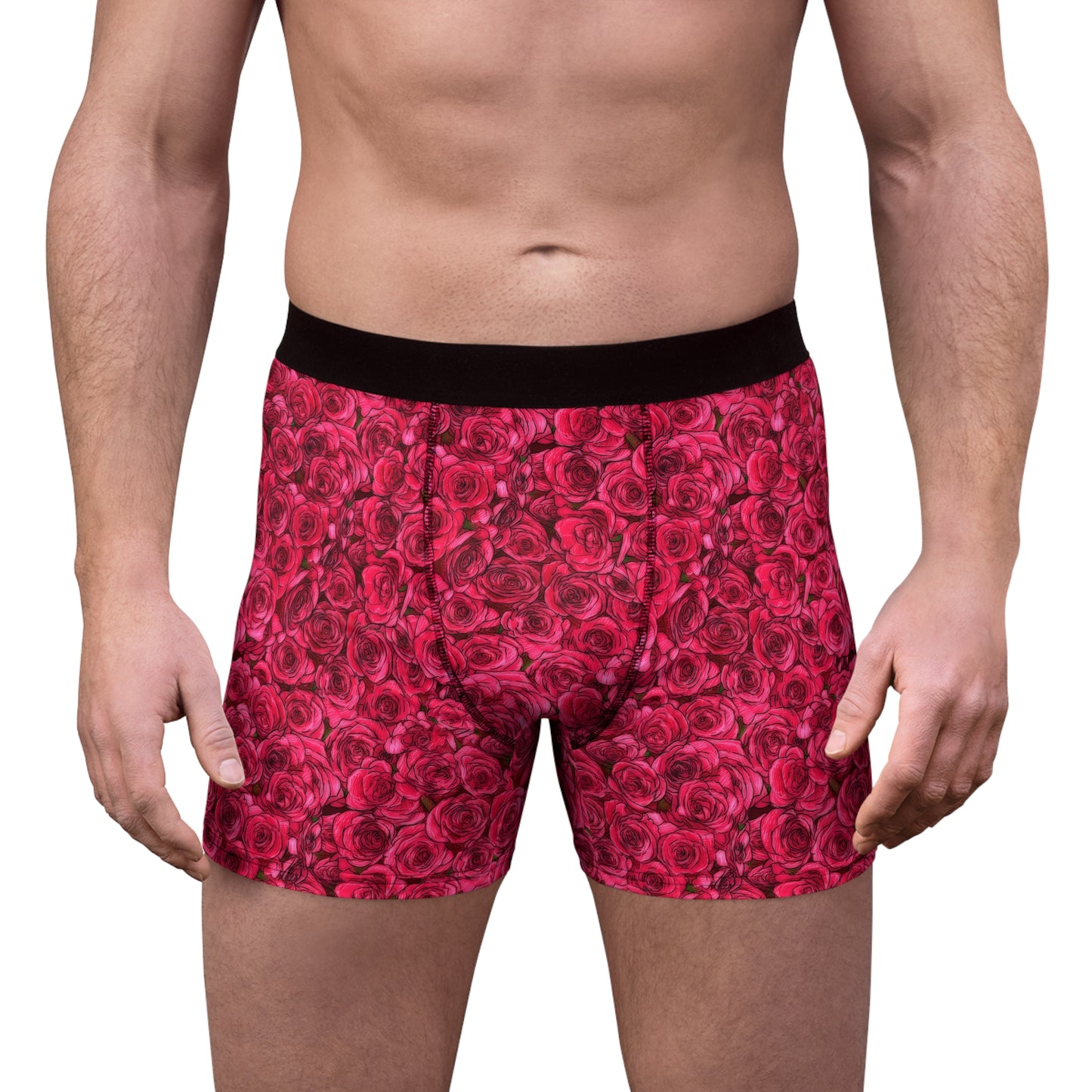 Rose Men's Boxer Briefs (AOP)