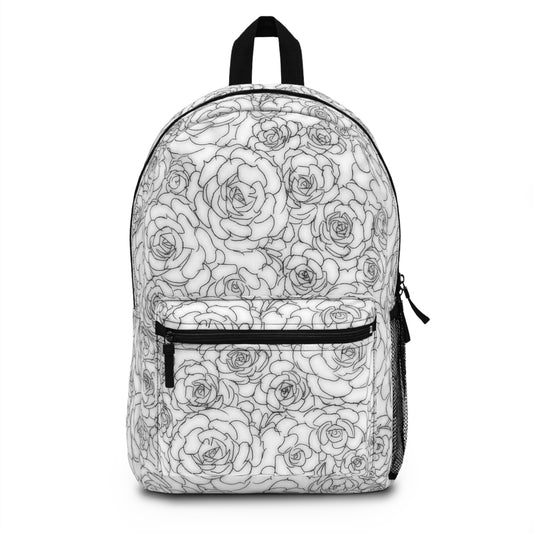 White Succulent Backpack