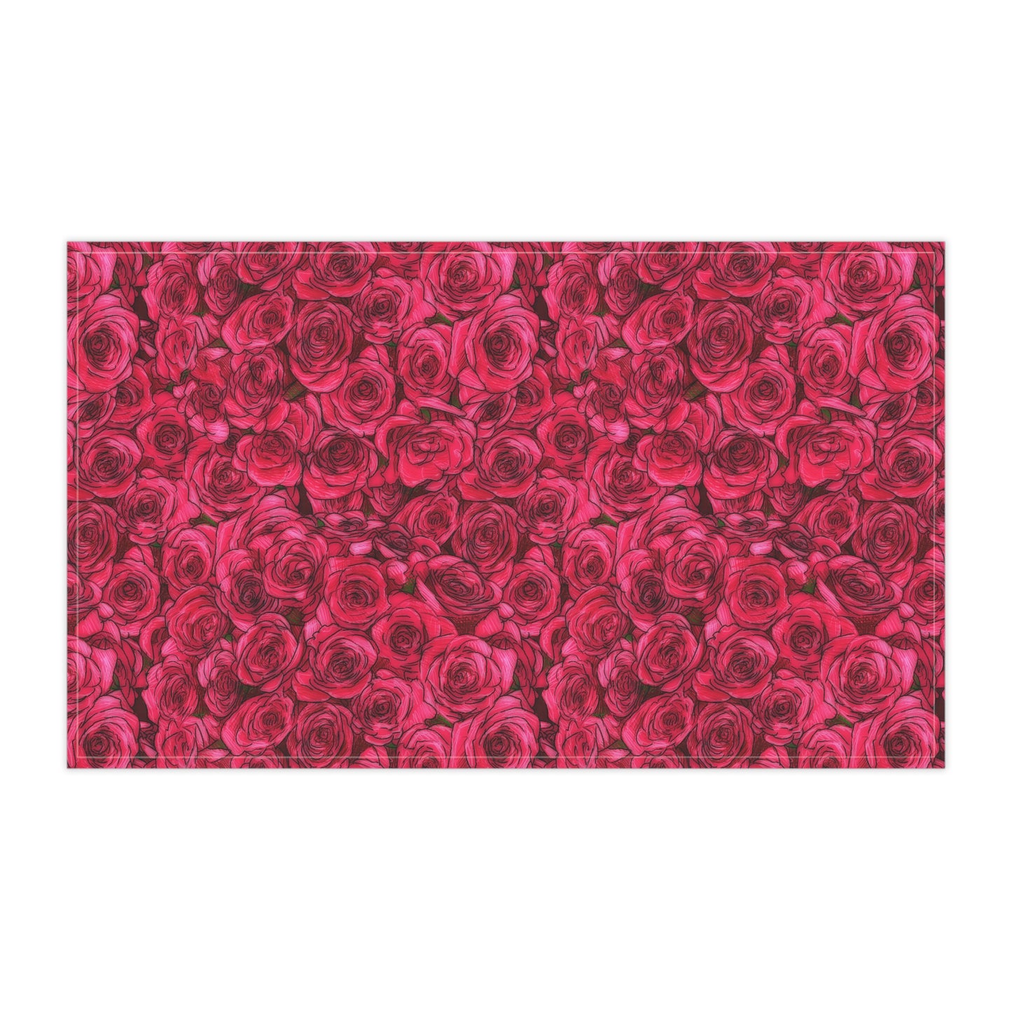 Rose Pattern Kitchen Towel